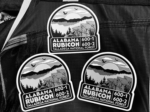 Alabama Rubicon Decal (black & white)